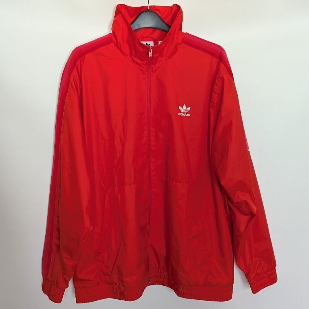 Adidas Men's Originals 3D Trefoil 3 Stripes Track Jacket Size XL Red